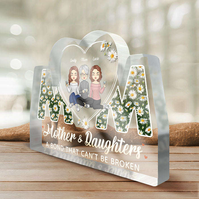 Custom Name Mother and Daughters Gifts - Personalized Shaped Acrylic Plaque