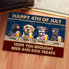 Happy Independence Day Hope You Brought Beer And Dog Treats - 4th Of July Funny Personalized Pet Decorative Mat (Cat & Dog)