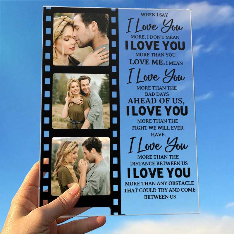 Custom Photo Love Gifts for Couples - Personalized Acrylic Plaque