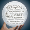 Believe in Yourself & Remember To Be Awesome - Moon Lamp - To My Daughter, Gift For Daughter, Daughter Gift From Mom, Birthday Gift For Daughter, Christmas Gift