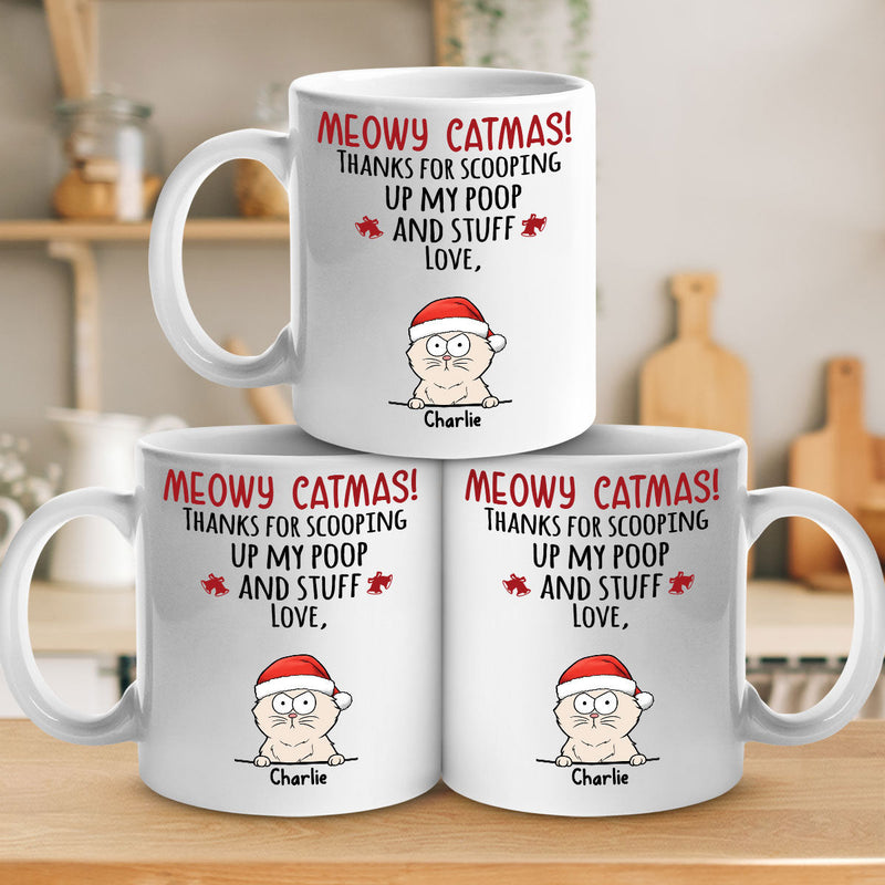 Custom Name Funny Cat Christmas Gifts for Cat Lovers - Personalized Mugs