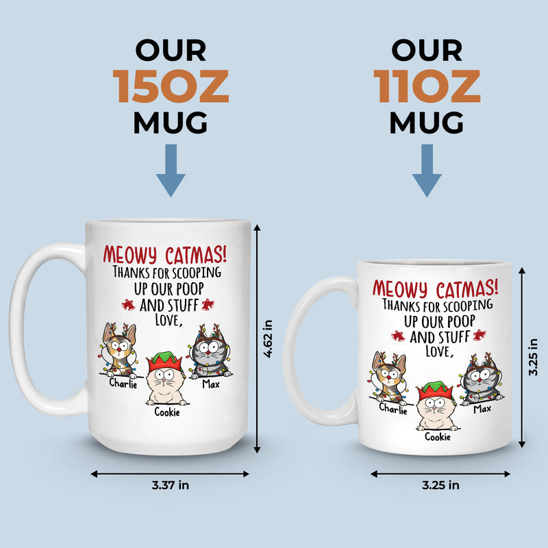 Meowy Catmas - Cat Personalized Custom Mug - Christmas Gift For Pet Owners, Pet Lovers