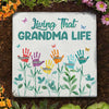 Living That Grandma Life - Personalized Garden Stone - Gift For Grandma, Grandparents