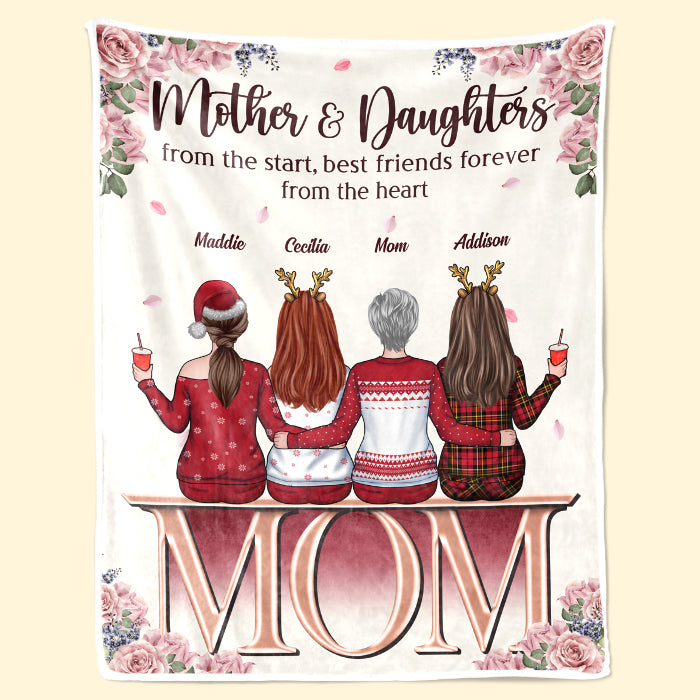 To Us, You Are The World - Family Personalized Custom Blanket - Christmas Gift For Mother From Daughter