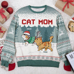 Custom Cat Mom Christmas Pet Gifts - Personalized Sweatshirt