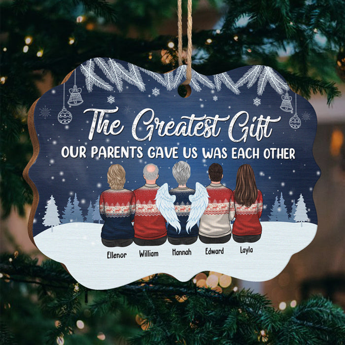 Brothers And Sisters Never Apart - Personalized Custom Benelux Shaped Wood/Aluminum Christmas Ornament - Gift For Siblings, Christmas New Arrival Gift