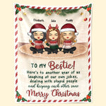 Custom Name Christmas Bestie Gifts - Personalized Blanket