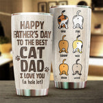 Custom Cat Dad Father's Day Gifts - Personalized Tumbler