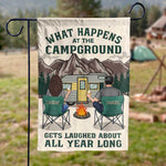Custom Name Camping Couple Gifts - Personalized Flag