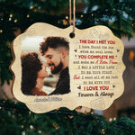 Custom Photo Romantic Christmas Gifts for Couples - Personalized Ornament