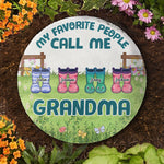 Custom Name Grandma Garden Gifts for Grandmothers - Personalized Garden Stone