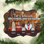 Custom Name Christmas Gifts for Siblings - Personalized Ornament