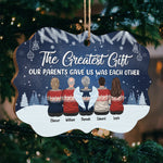 Custom Name Brothers and Sisters Christmas Gifts - Personalized Ornament