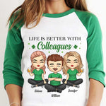 Custom Name Colleague Gifts for Coworkers - Personalized Raglan Shirt