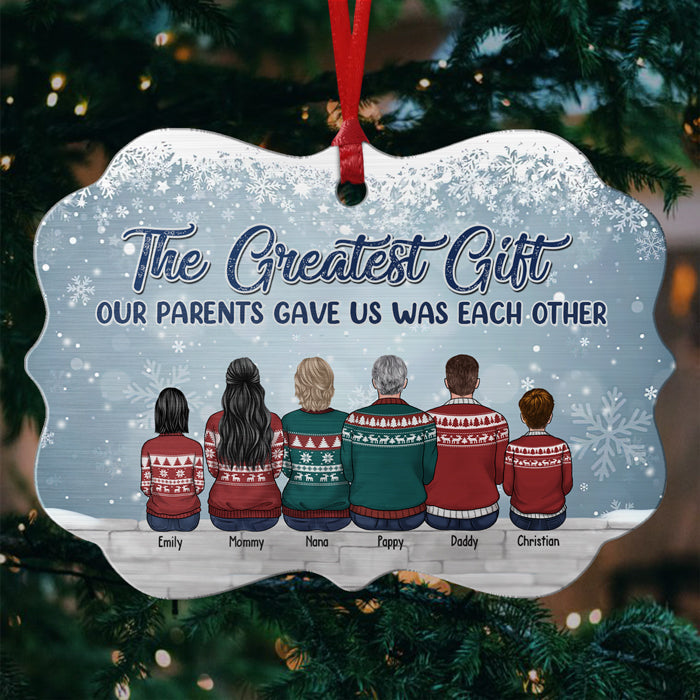 The Love Between Brothers & Sisters Is One Of Life's Greatest Blessings - Family Personalized Custom Ornament - Wood/Aluminum Benelux Shaped - New Arrival Christmas Gift For Siblings, Brothers, Sisters