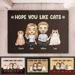 Custom Name Cat Lover Gifts for Couples - Personalized Doormat