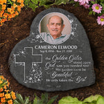 Custom Photo Memorial Garden Tribute - Personalized Memorial Stone