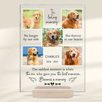 Custom Pet Photo Dog Memorial Gifts - Personalized Acrylic Plaque