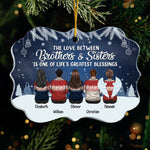 Custom Name Brother and Sister Christmas Gifts - Personalized Ornament