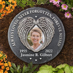 Custom Photo Memorial Angel Garden Decor - Personalized Memorial Stone