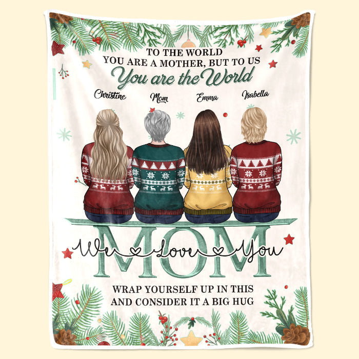 Custom Name Christmas Gifts for Mom - Personalized Blanket