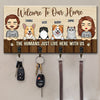 Welcome To Our Home - Personalized Key Hanger, Key Holder - Gift For Couples, Husband Wife