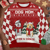 Merry Christmas Dog Dad Dog Mom- Personalized Custom Unisex Ugly Christmas Sweatshirt, Wool Sweatshirt, All-Over-Print Sweatshirt - Gift For Dog Lovers, Pet Lovers, Christmas Gift