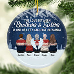 Custom Name Brothers and Sisters Christmas Gifts - Personalized Ornament