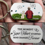 Custom Name Dog Memorial Gifts for Pet Loss - Personalized Keychain