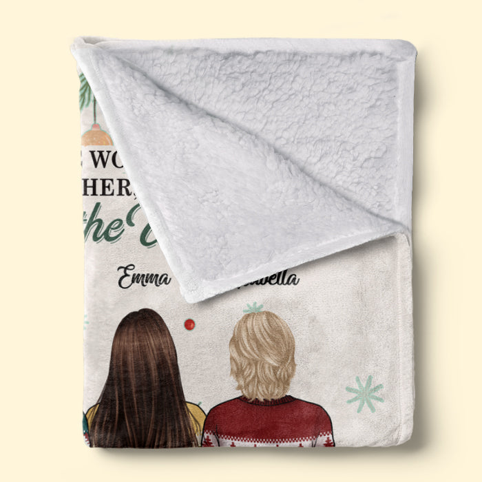 Mother & Daughters From The Start, Best Friends Forever From The Heart - Family Personalized Custom Blanket - Christmas Gift For Mother From Daughter