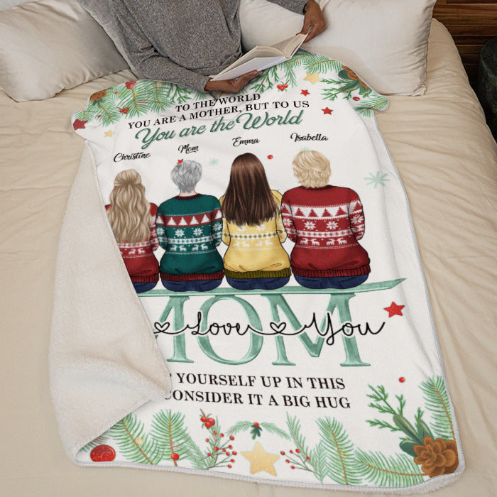 Custom Name Christmas Gifts for Mom - Personalized Blanket