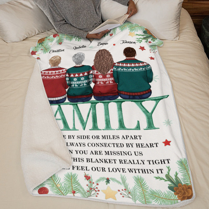 You Can Feel Our Love - Family Personalized Custom Blanket - Christmas Gift For Christmas Gift For Siblings, Brothers, Sisters
