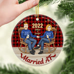 Custom Name and Year Christmas Gifts for Couples - Personalized Ornament