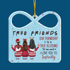 Our Friendship Is A True Blessing - Personalized Custom Gift Box Shaped Acrylic Christmas Ornament - Gift For Bestie, Best Friend, Sister, Birthday Gift For Bestie And Friend, Christmas Gift