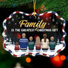 Family Is The Best Gift For Christmas - Personalized Custom Benelux Shaped Acrylic Christmas Ornament - Gift For Family, Christmas Gift