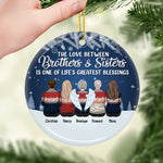 Custom Name Brothers and Sisters Christmas Gifts - Personalized Ornament
