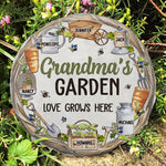 Custom Name Grandma's Garden Gifts - Personalized Garden Stone