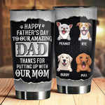 Custom Name Dog Dad Father's Day Gifts - Personalized Tumbler