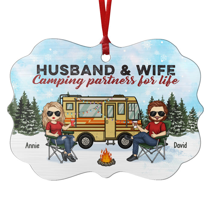 Custom Name Camping Husband and Wife Gifts - Personalized Ornament