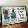 Husband & Wife - Camping Partners For Life - Gift For Camping Couples, Personalized Horizontal Poster
