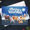 Merry Woofmas - Personalized Custom Christmas Postcard, Christmas Card, Greeting Cards - Gift For Dog Lovers, Pet Lovers, Christmas Gift