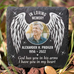 Custom Photo Memorial Angel Decor - Personalized Memorial Stone