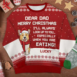 Funny Dog Christmas Gifts for Dad - Holiday Sweatshirt