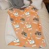 Colorful Paw Prints - Personalized Custom Blanket - Upload Image, Gift For Pet Lovers, Christmas Gift