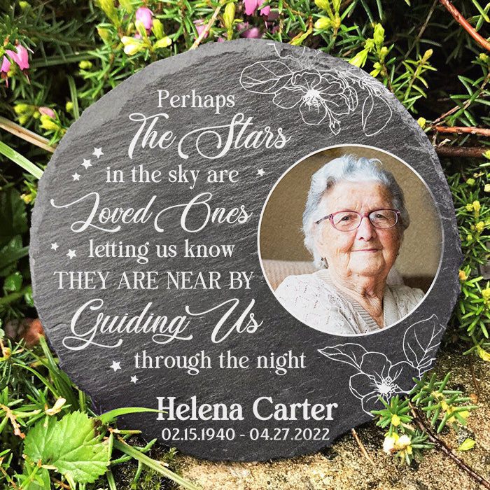 Our Loved Ones Are Near By - Personalized Memorial Stone, Human Grave Marker - Upload Image, Memorial Gift, Sympathy Gift