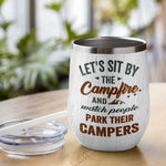 Custom Name Campfire Gifts for Campers - Personalized Wine Tumbler
