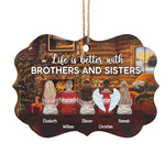 Custom Name Christmas Gifts for Siblings - Personalized Ornament