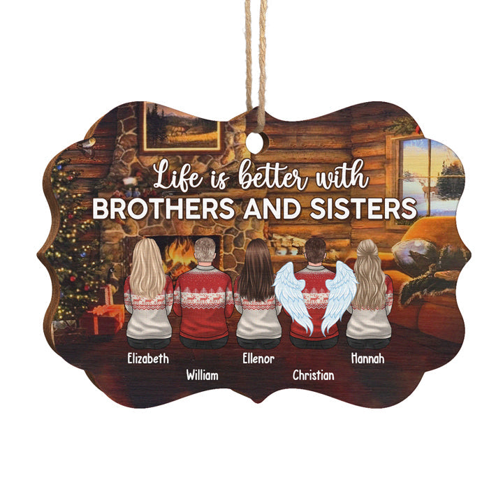 Custom Name Christmas Gifts for Siblings - Personalized Ornament