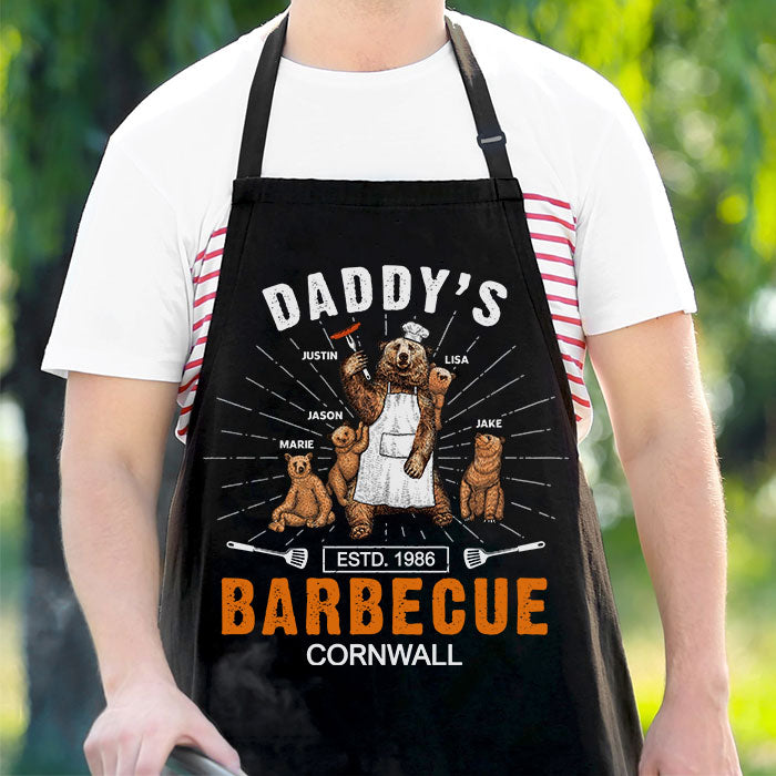 Custom Name Daddy's Barbecue Gifts for Dad - Personalized Apron