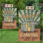 Custom Name Family Camping Gifts - Personalized Flag